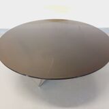 Vintage propeller coffee table Propeller by Knut Hesterberg in steel and smoked glass from the 60s
