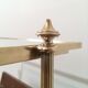 Neoclassical magazine rack in mahogany and brass