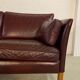 Mid-century modern Arne Norell Swedish burgundy leather sofa – 1960s