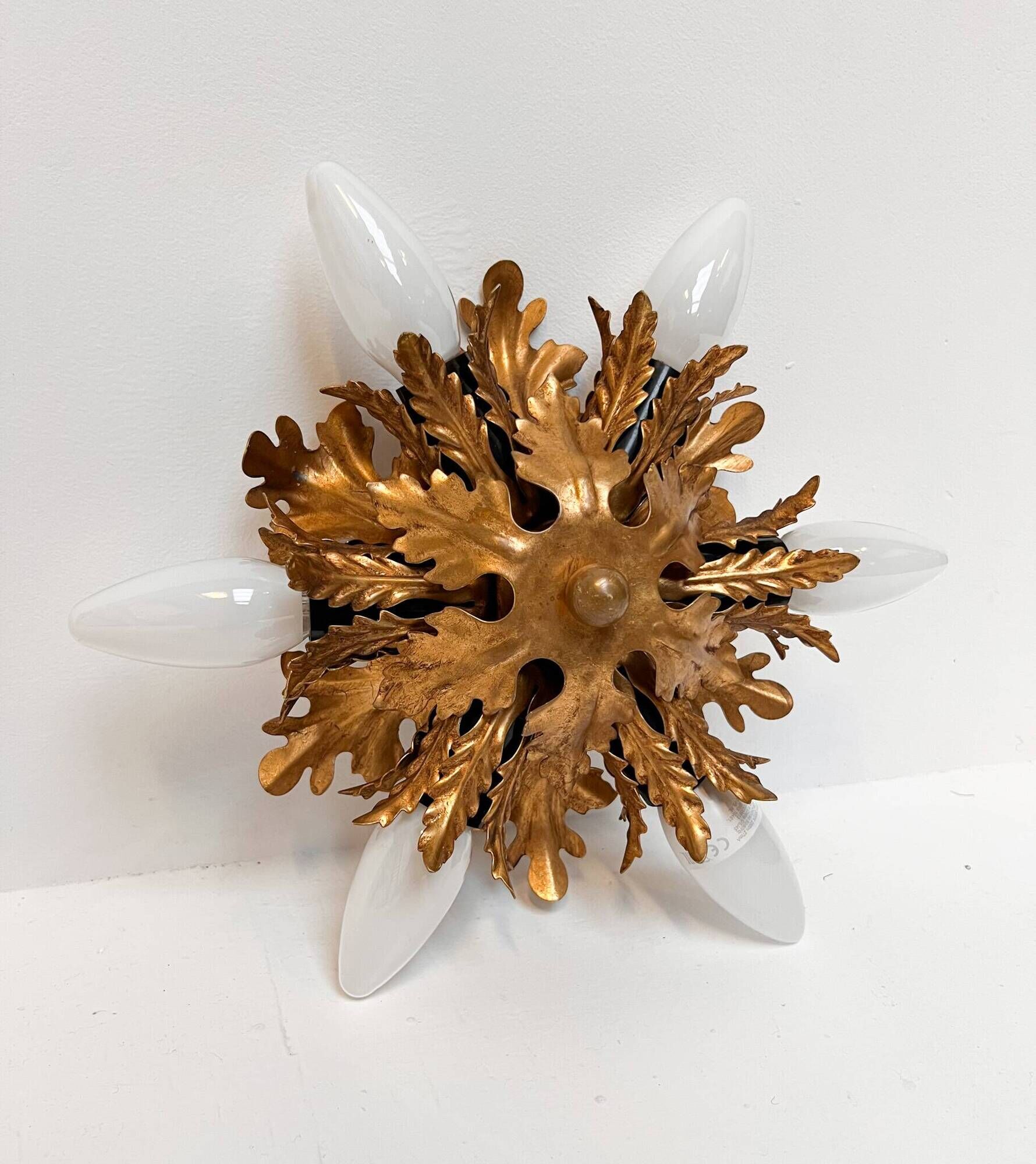Florentine ceiling or wall lamp attributed to Banci Firenze, 1960s