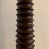 Turned wooden lamp foot in the shape of a warhead