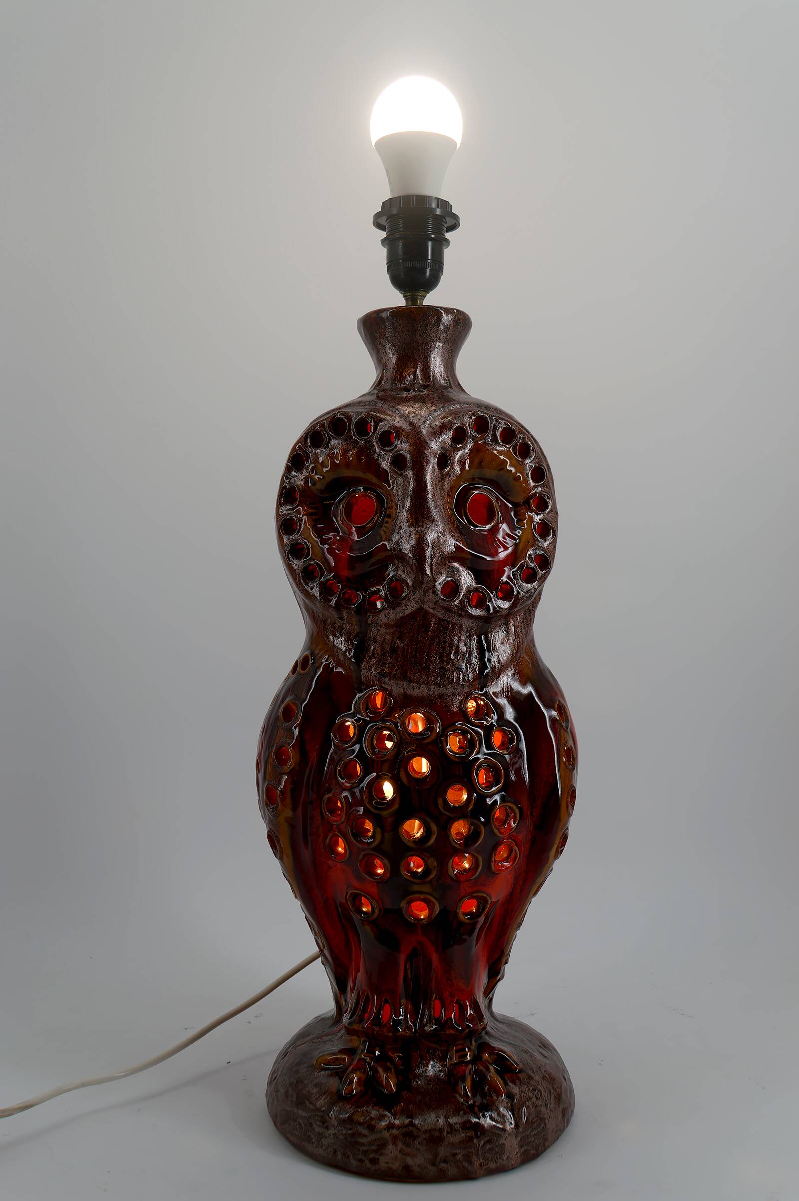 Important "Owl" lamp in ceramic – Walter Gerhards