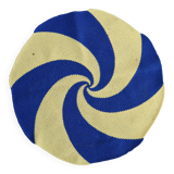 Tapis contemporain ora tressé en coton (77cm), édition unique