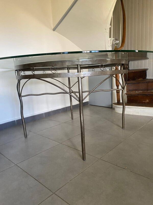 Table ronde en verre