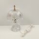 Table lamp in transparent crystal decoration flowers 28 cm