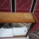 Small wall-mounted bathroom cabinet with vintage mirror doors