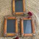3 vintage frames with sheaves of wheat