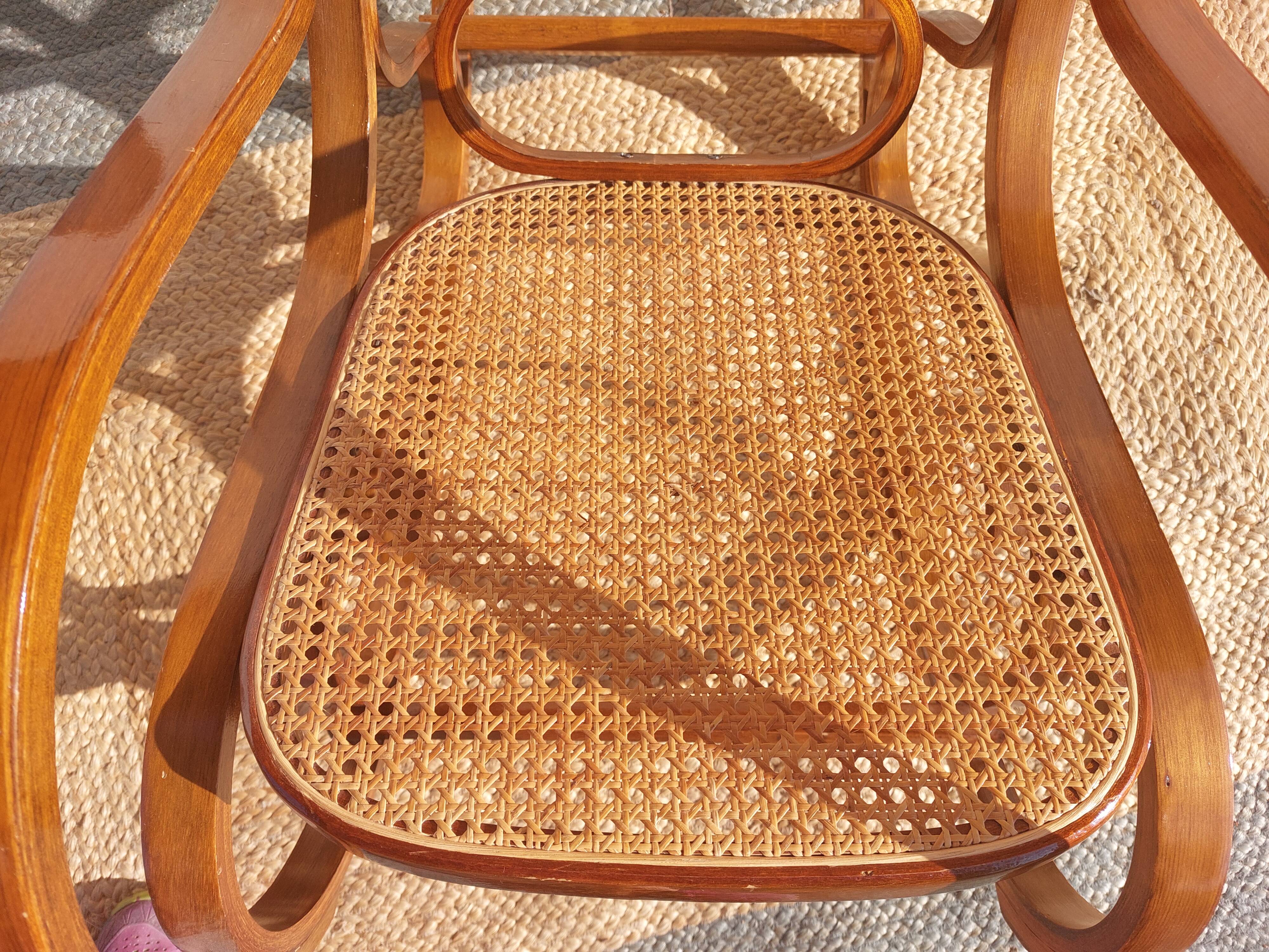 Rocking chair, rocking chair, cane