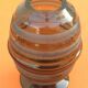 Vase design bobine style art déco verre teinté poli dépoli