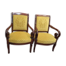 Pair of lacrosse XIX mahogany chairs