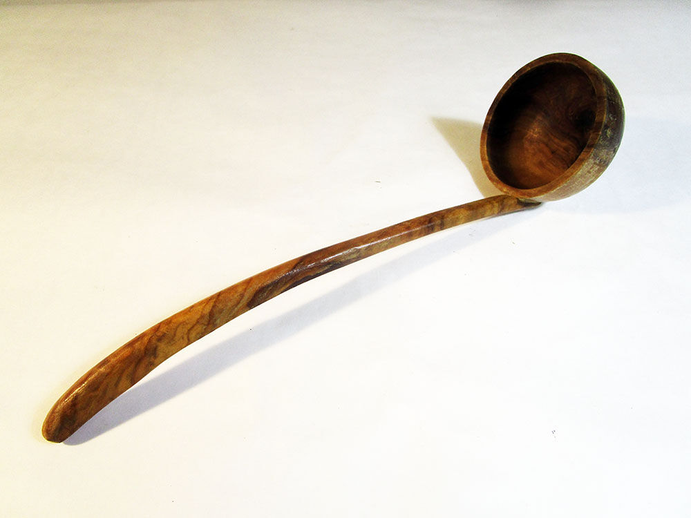 Olive wood ladle