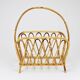 Porte-revues rotin bambou style Franco Albini, Italie, années 1970