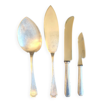 Lot de 4 couverts de service Christofle "Tosca"