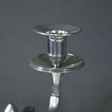Pair of “Le Lingot” Candelabra in Pewter – Mid 20th Century