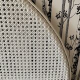 Coiffeuse en rotin blanc