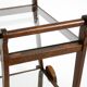 Beautiful, unique 1930s tea trolley bar cart made of solid oak wood