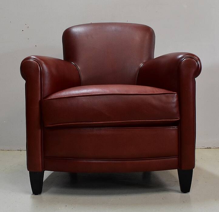 Pair of Small Club Armchairs in Sheepskin - Reproduction