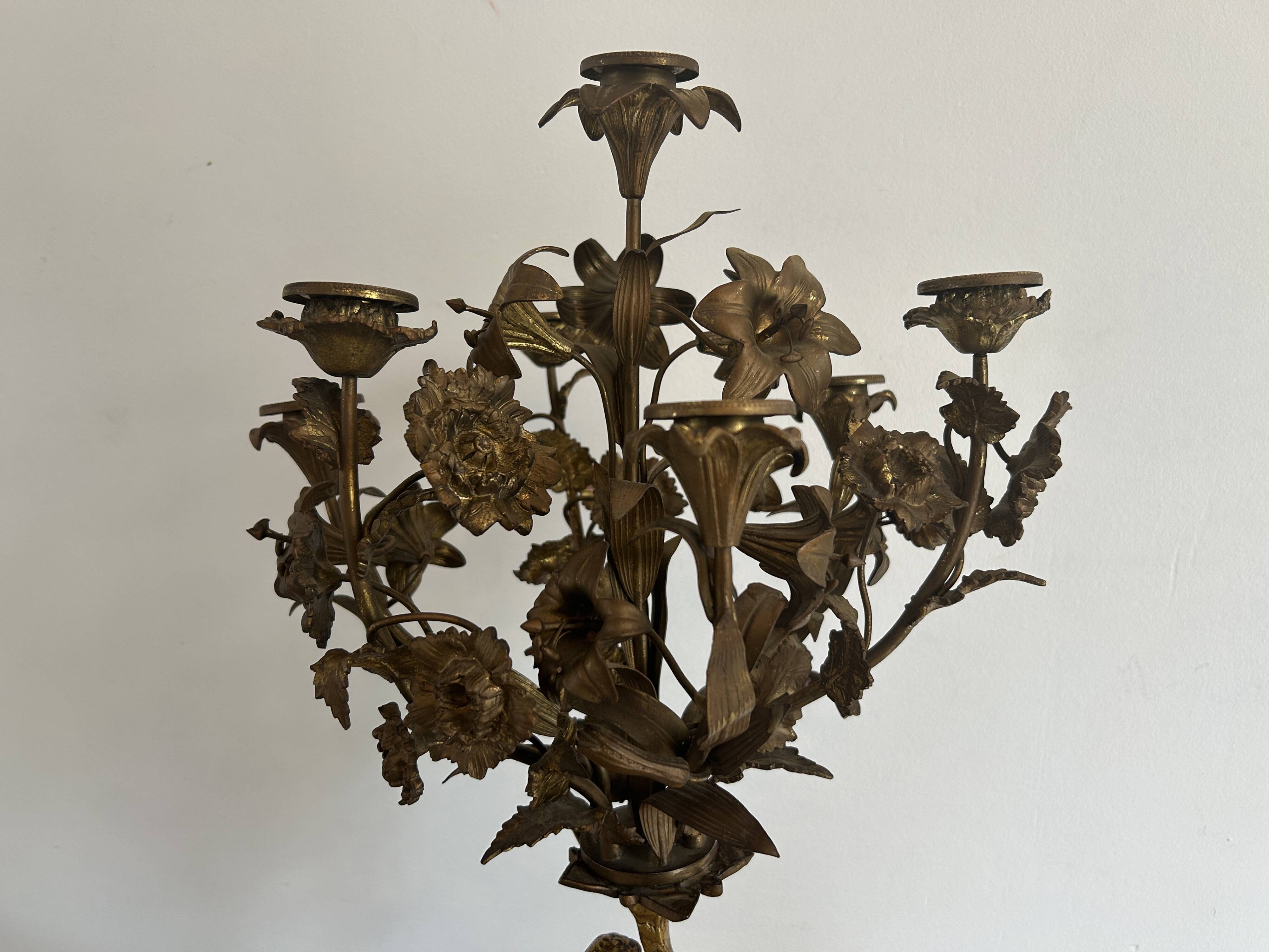 Gilded bronze candelabrum from the Napoléon III period.