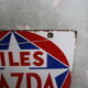 Double-sided enamel plate Piles Mazda Station service