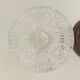 Vintage chiseled glass and tin candy box