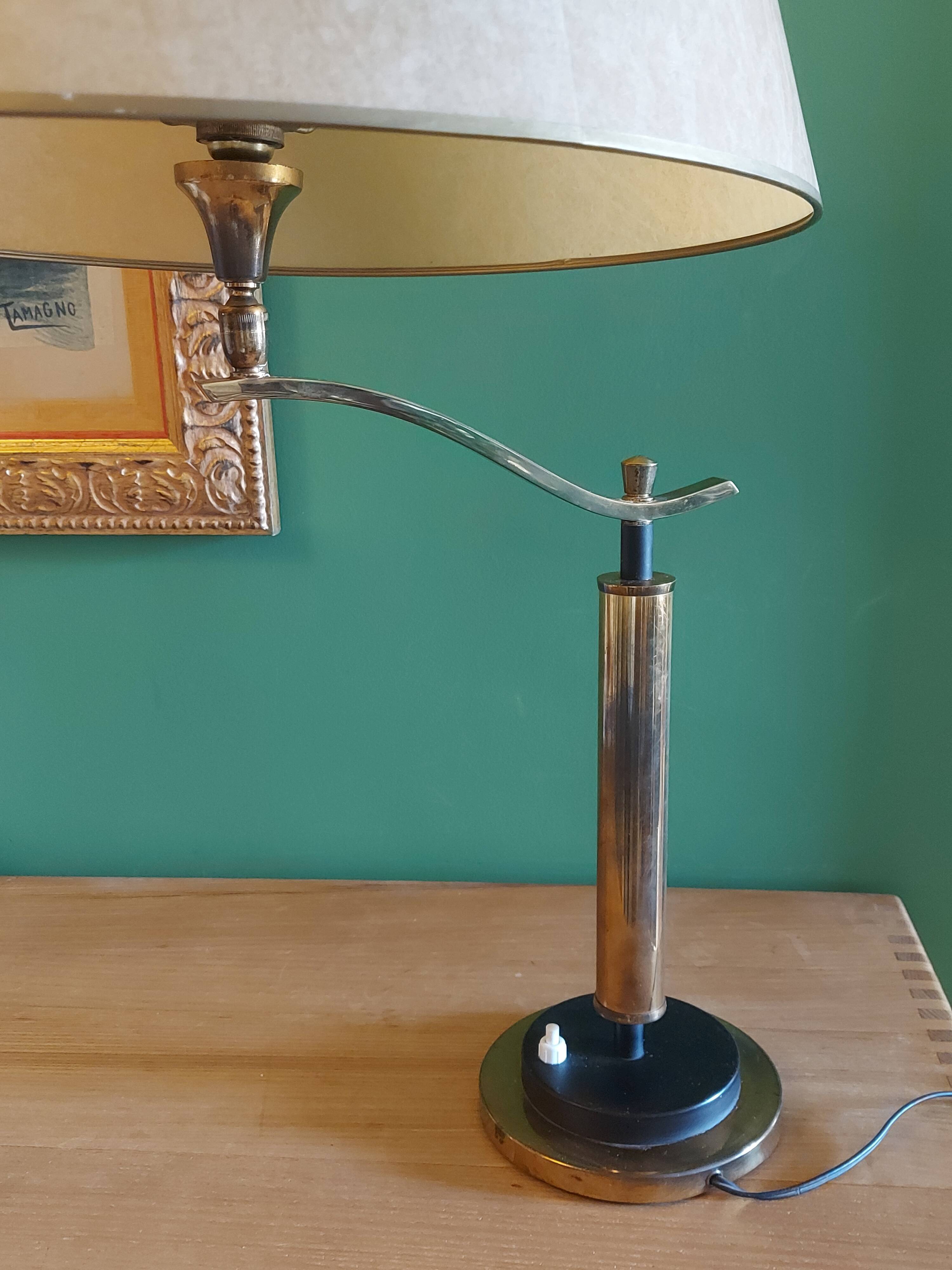 Brass lamp 30's Jules Leleu