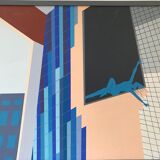 Acrylic skyscraper on canvas