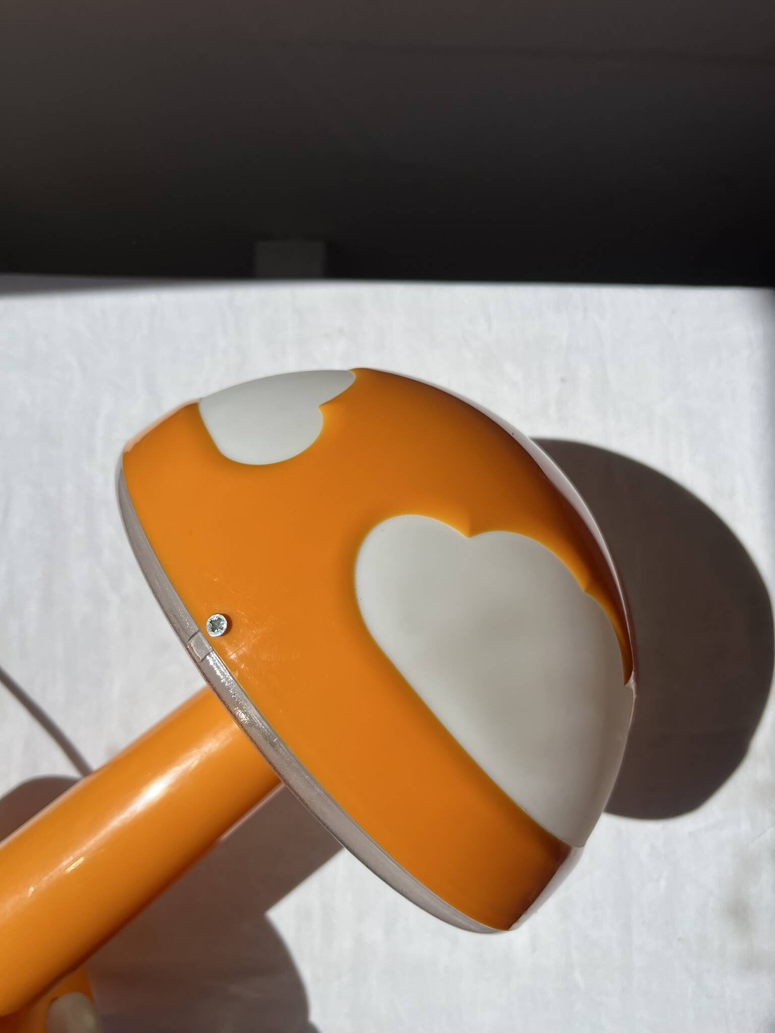 Vintage Skojig orange mushroom lamp, IKEA vintage