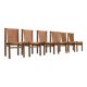 Mid-Century Italian Leather Dining Chairs By Ilmari Tapiovaara , set of 6