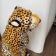 Leopard, Italian sculpture in glazed ceramic.