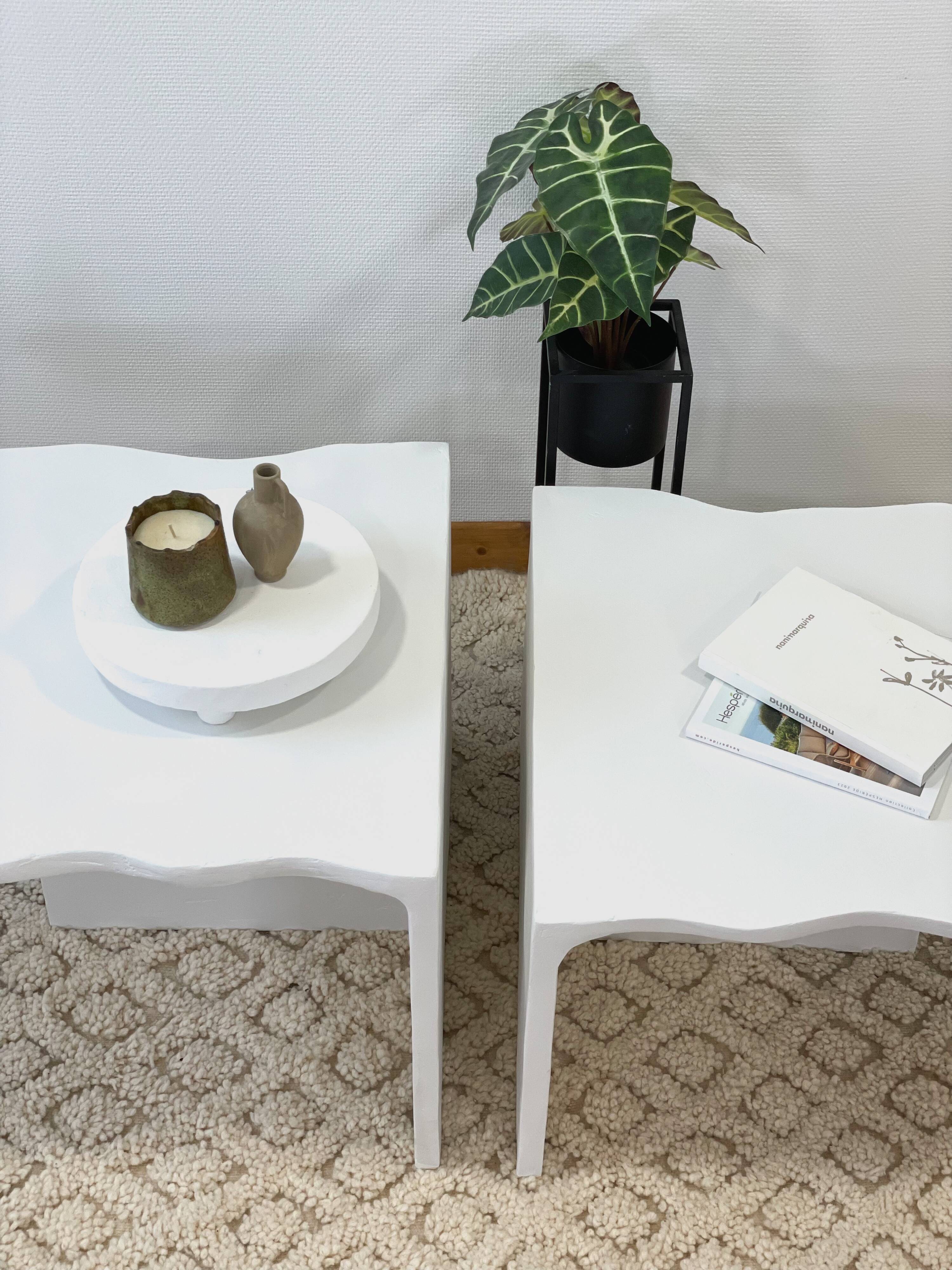Duo concrete coffee table - Length 120 cm