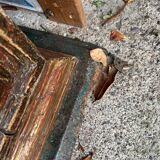 Large polychrome wooden column