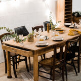 Armchairs / chairs in black skaï "emelinne"