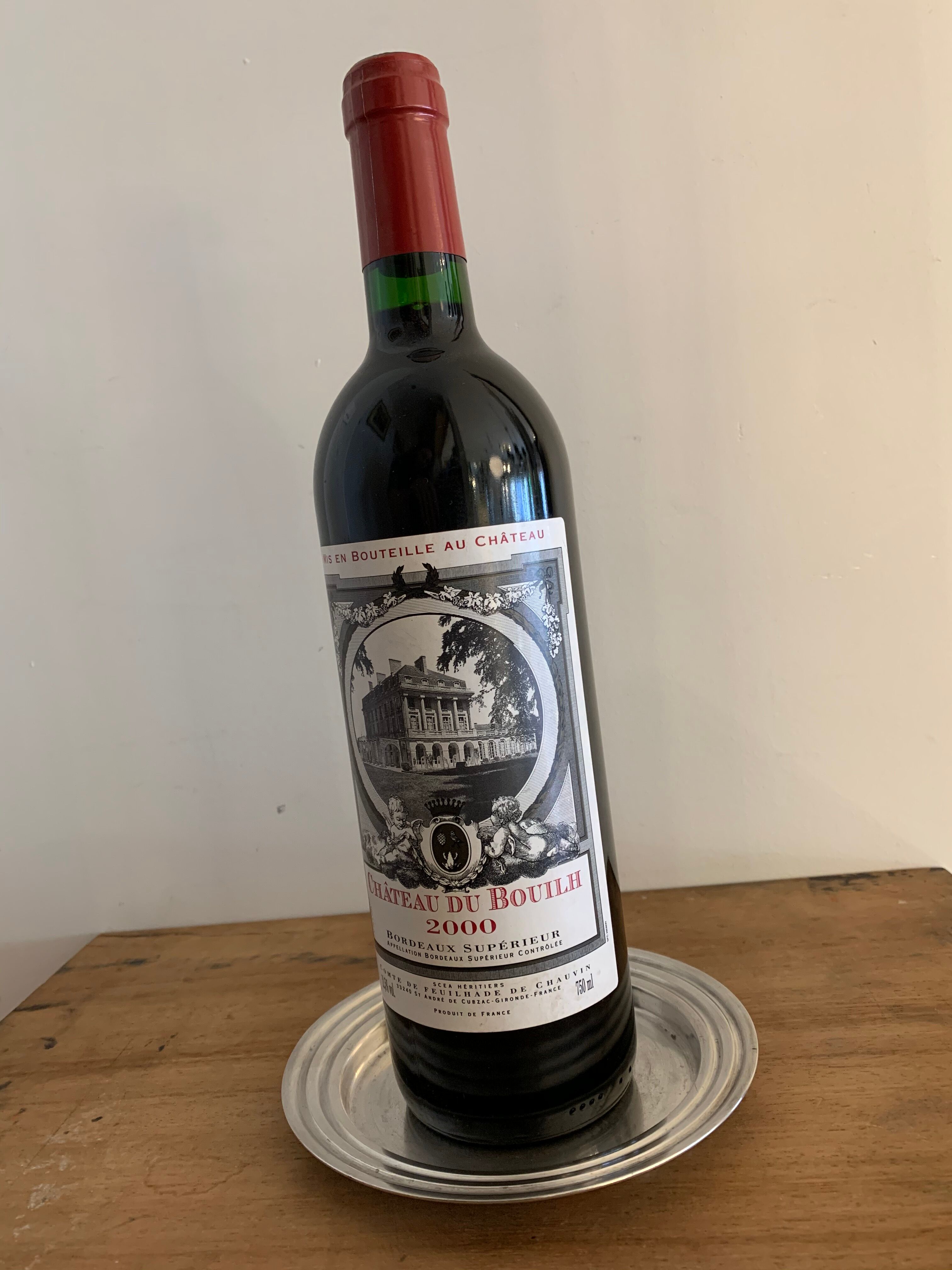 Christofle bottle underside in art deco silver metal