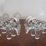 Scandinavian glass candlesticks by Bertil Valien 1960
