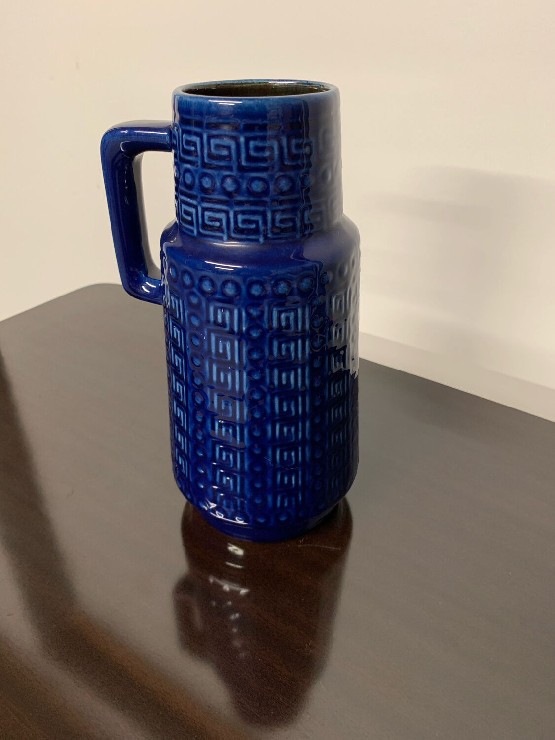 Vase w.g. scheurich bleu cobalt