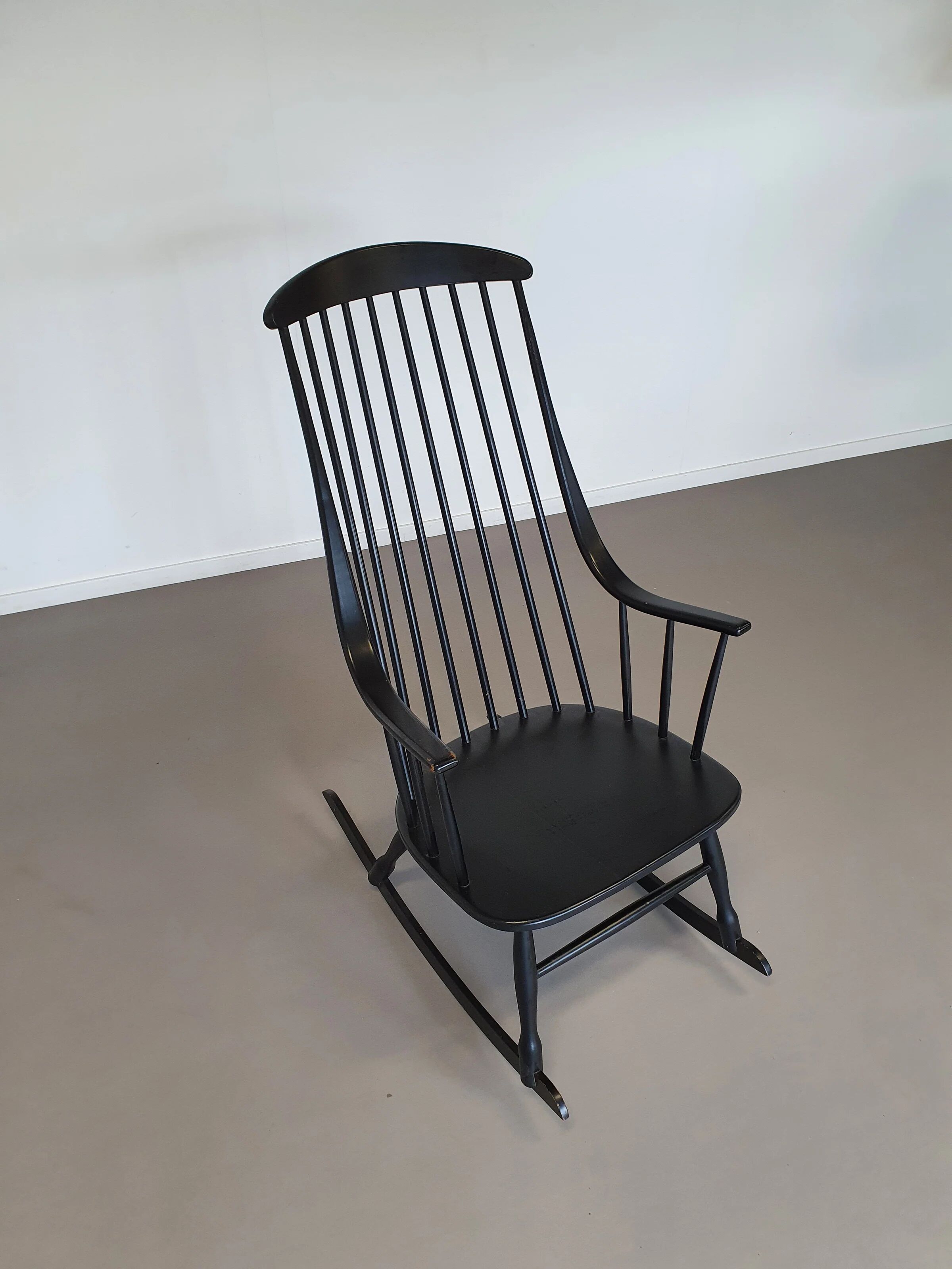 Black Lena Larsson for Nesto rocking chair 1960s