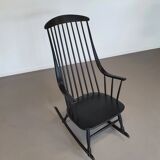 Black Lena Larsson for Nesto rocking chair 1960s