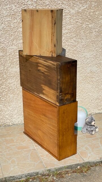 Vintage oak geometric drawer floor