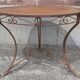 Table de jardin en fer forgé