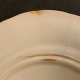 Rebus and dessert plate, in ancient Sarreguemines earthenware at the end of the 19th century