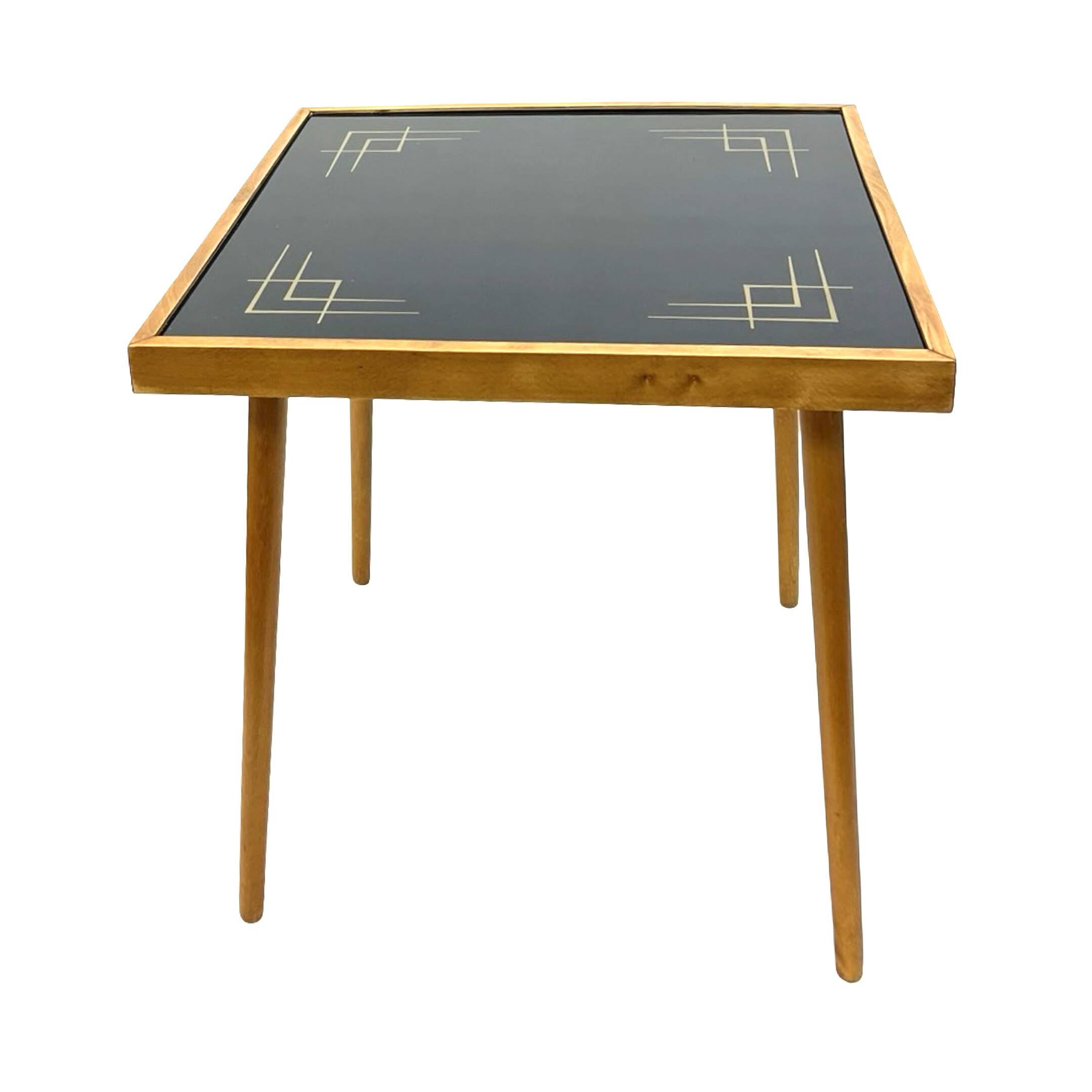 Alfred Busch coffee table, Germany 1960s, glass & beech wood