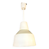 White glass pendant light, 1970