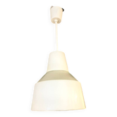White glass pendant light, 1970