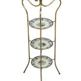 Stand de fruits ou de gâteaux en laiton Art Nouveau