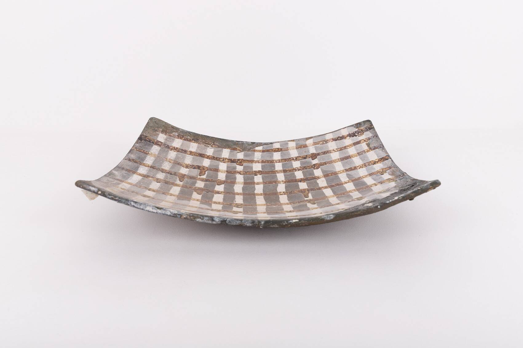 Sculptural ceramic dish plate, Sicily