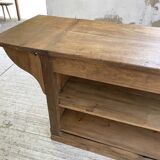 Two-sided central island counter in pine 220cm