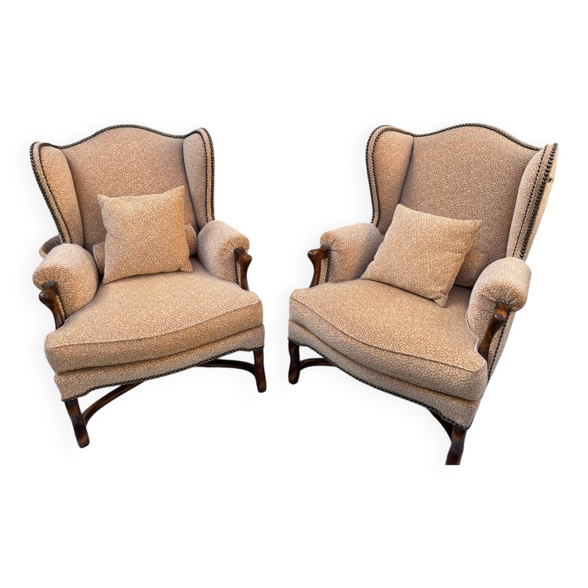 Pair of Bergère armchairs