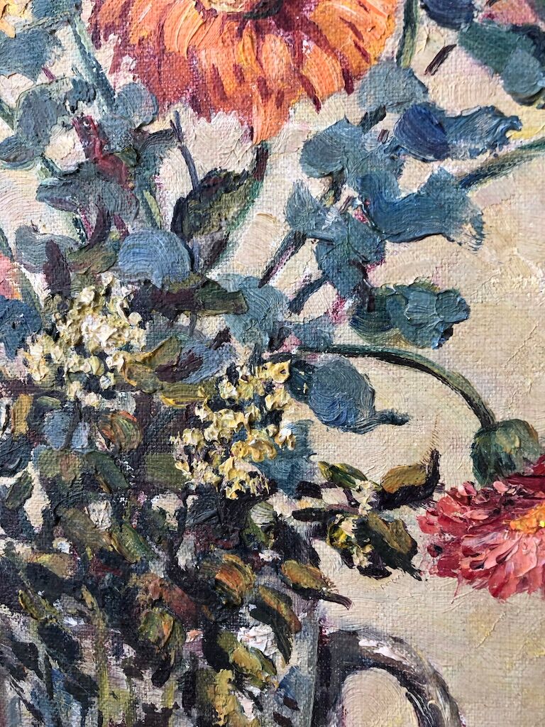 Painting on canvas bouquet