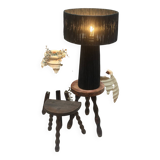 Vintage tripod stool - ball wood