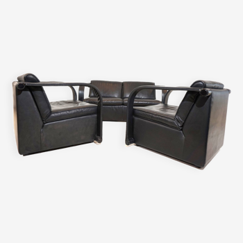 Otto Zapf Arcona Leather Living Room Set for Art Collection